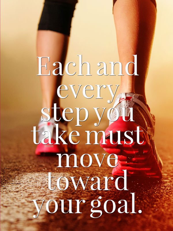 message_mobile's tweet image. Each and every #step you take must move #towards your #goal.