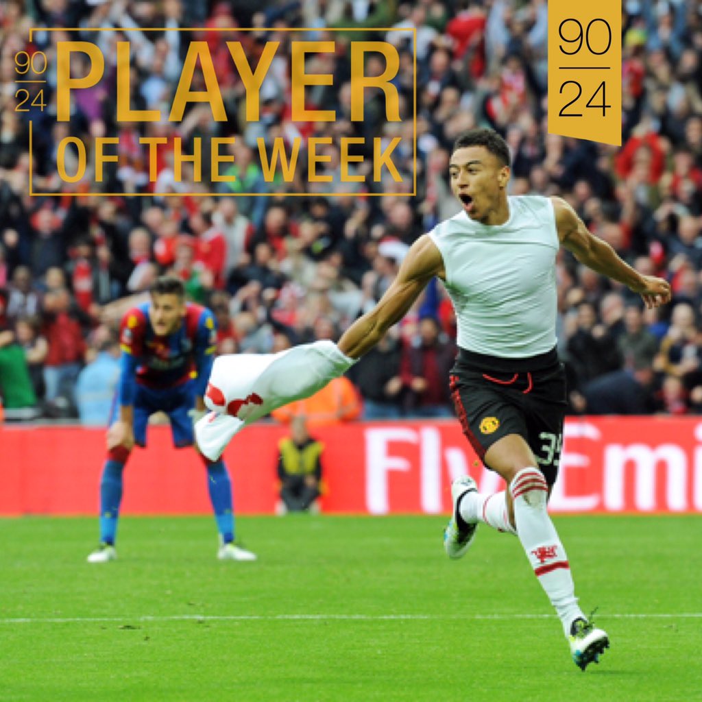 9024media's tweet photo. Congratulations Jesse for becoming the 90/24 POTW! What an amazing match winning goal in the FA Cup final👏🏻 https://t.co/kHl8VL14p9