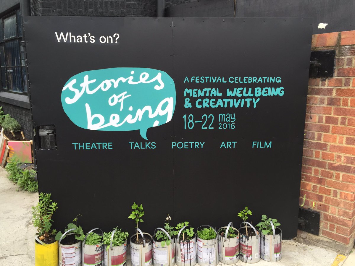 MindfulEm's tweet photo. Fantastic way to end #MHAW16 at @StoriesofBeing Festival. Look fwd to next event on #mentalhealth. @PlatformSthwrk https://t.co/MFw7n59gWZ