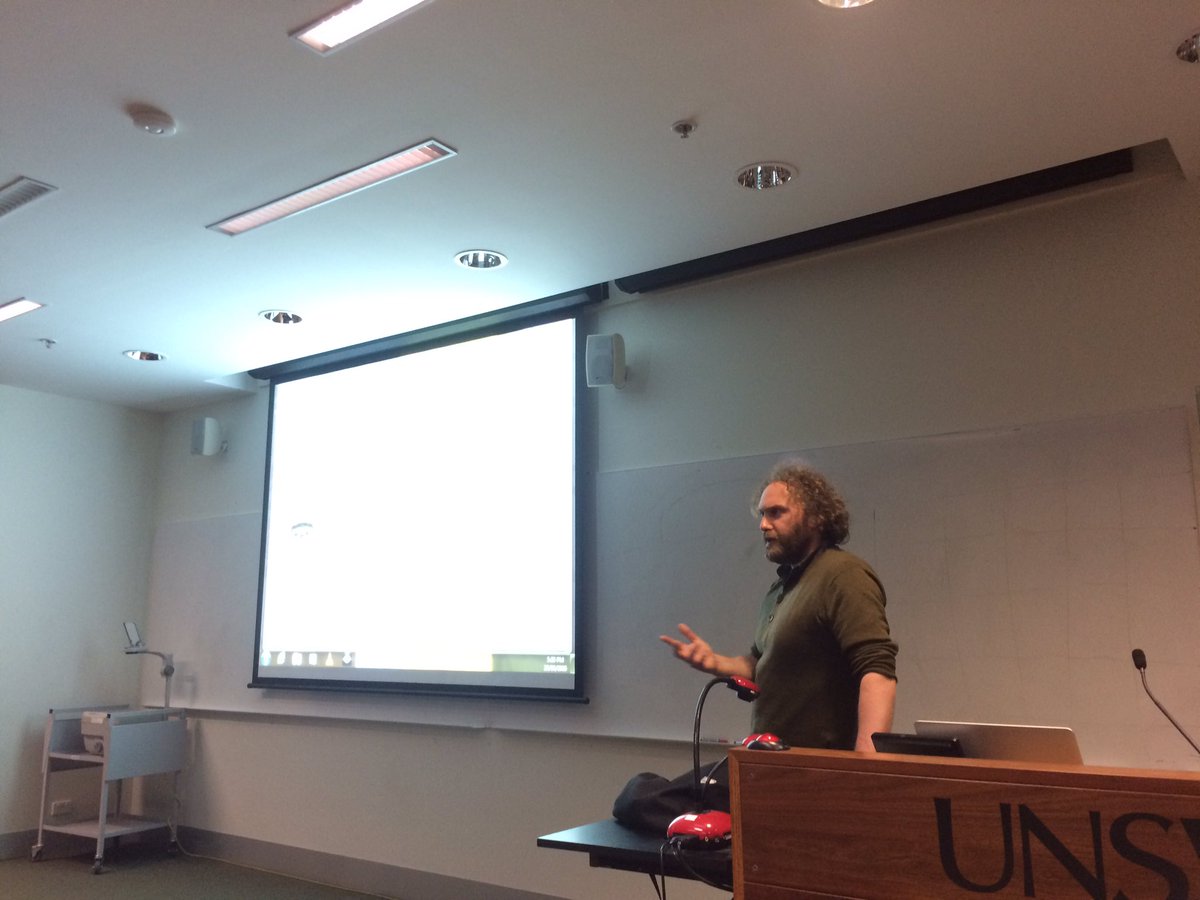 salhadidi's tweet photo. @olliebown on evolutionary art, lecture at #code3100 @UNSWCoDe @UNSWBuiltEnv https://t.co/Tq8KEqVt6K