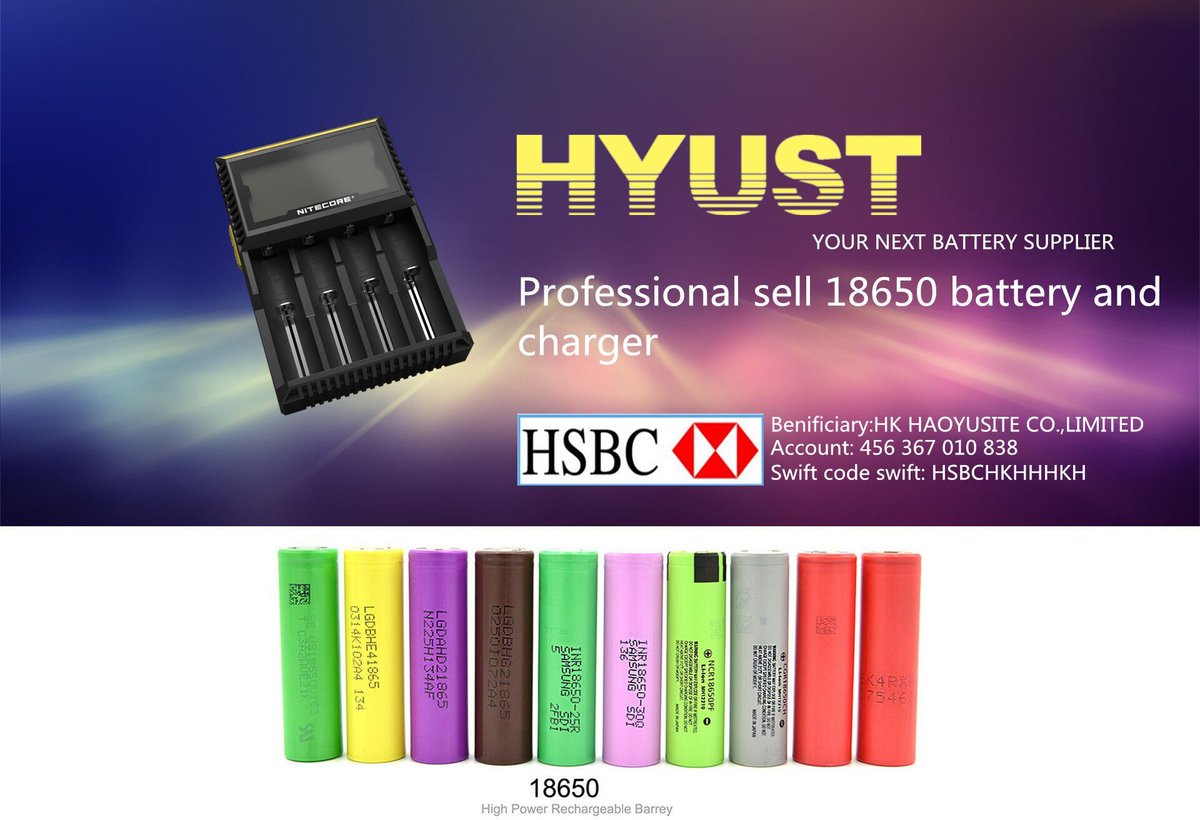 18650cells's tweet photo. Your next battery supplier !
#vape #vapejuice #18650battery #ecigrates #vapormods #HYUST #HYUSTbattery #nitecore https://t.co/IIe9kMO3EZ