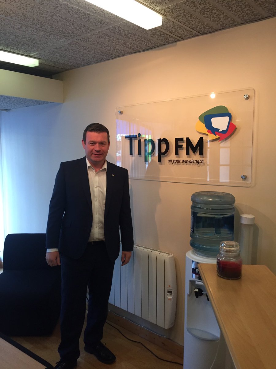 <a href="/alankellylabour/">Alan Kelly TD</a> in our #Nenagh Broadcast Centre for interview with <a href="/Fran_Curry1/">Fran Curry</a> on #tipptoday after the news