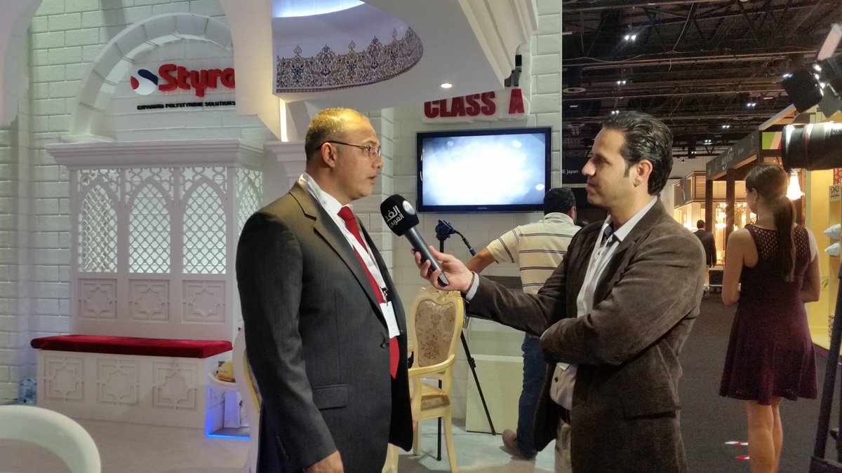 styroshop's tweet photo. TV interview of our GM at the exhibition stand. #styrouae #INDEXdubai https://t.co/7iAskL7cmo
