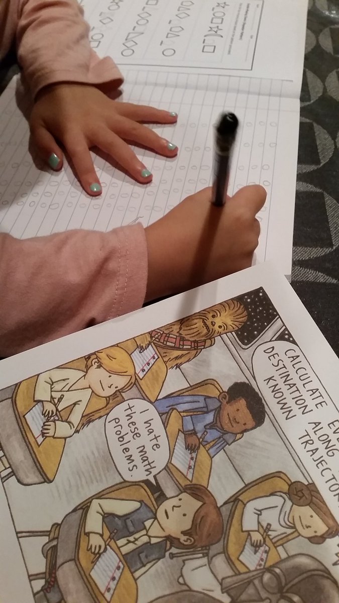 AustralasianEdu's tweet photo. #Learningwithdragongirl
#Recognisingpatterns. She tells me she's doing her h/w just like her StarWars pals. https://t.co/9Ikng5khjW