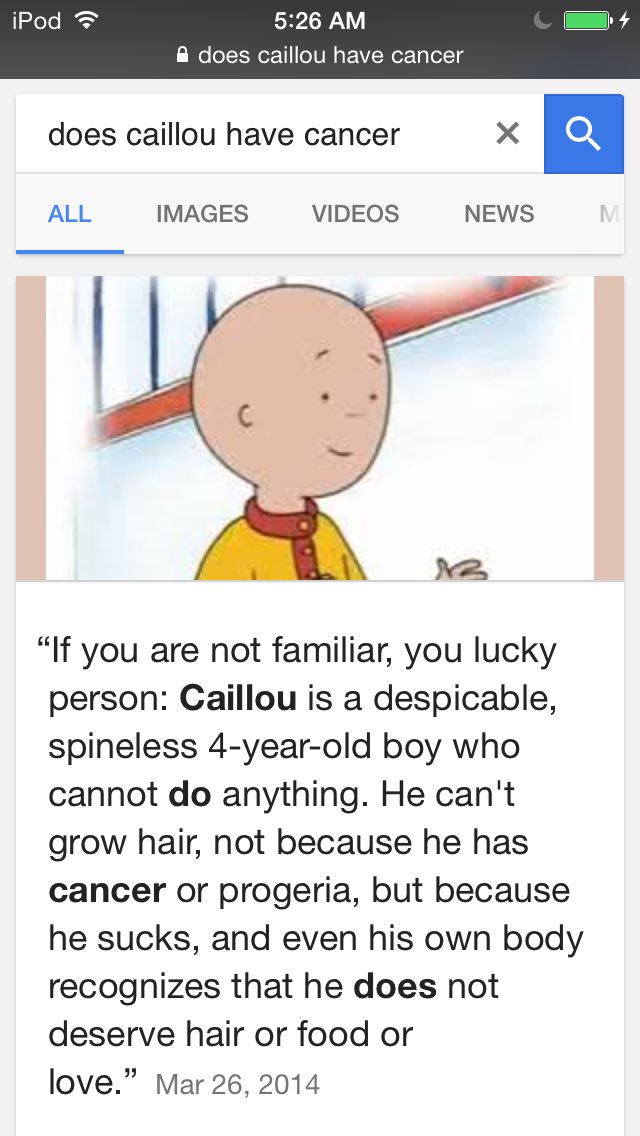 Caillou Cancer Memes