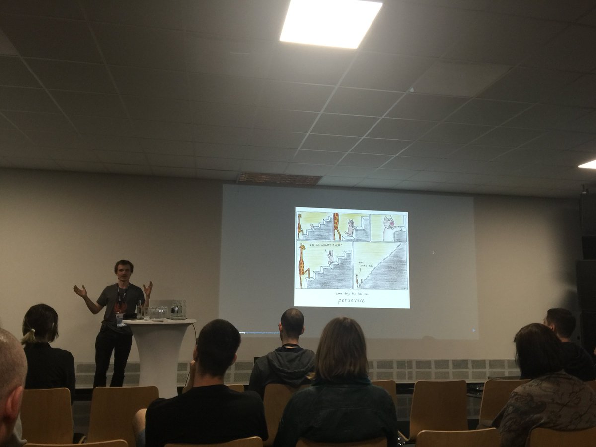 Data Science Bialystok przyciąga najlepszych! Na zdjęciu nasz speaker - Maciej Jaśkowski podczas <a href="/PyData/">PyData</a> Berlin