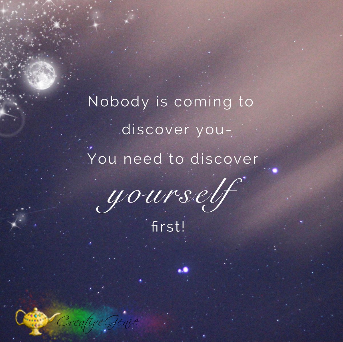 CreativeGenie_'s tweet photo. Nobody is coming to #discover you- You need to discover #yourself first!
#mondaymotivation #dailyquote #power #wisom https://t.co/IlpdUFpnhq