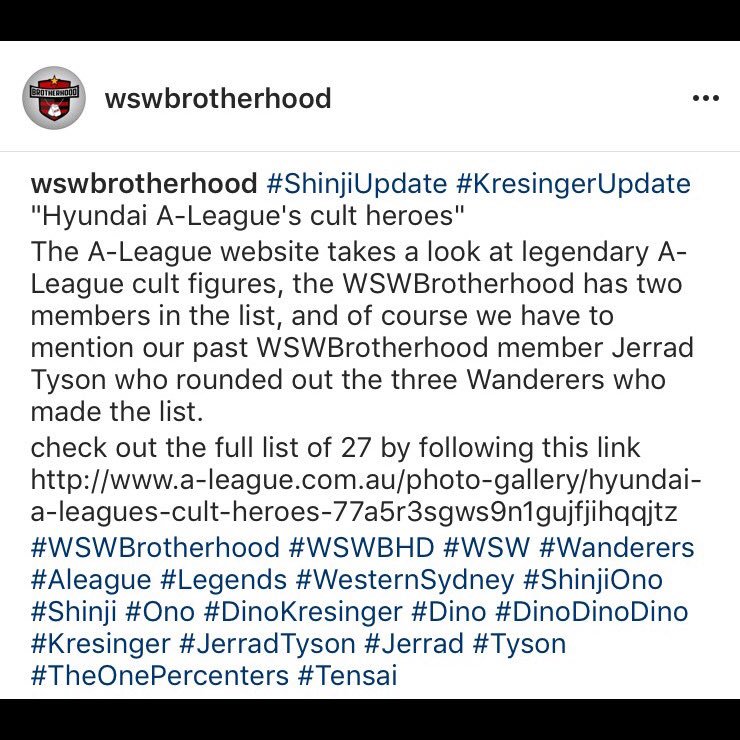 WSWBrotherhood's tweet photo. #ShinjiUpdate #KresingerUpdate "Hyundai A-League's cult heroes"
#WSWBrotherhood #WSW #Shinji #Kresinger #Tyson https://t.co/QATjZSalU6