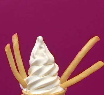 Mondays are way better when you have fries in your ice-cream. Mmmm