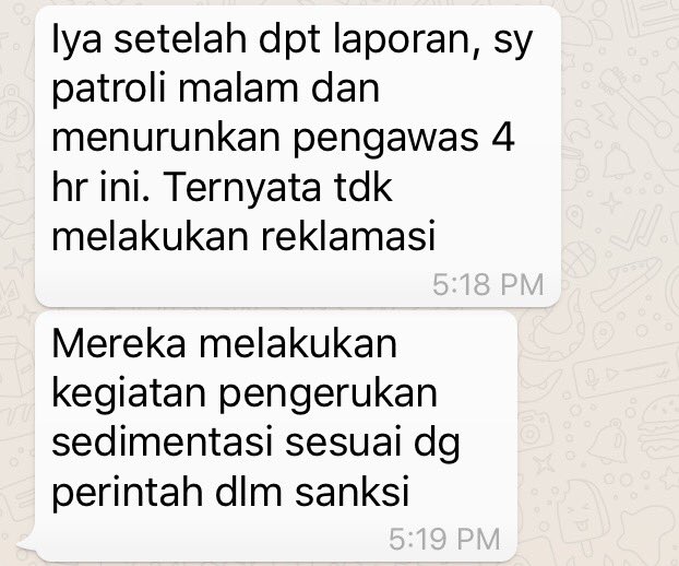 tiuratmo's tweet photo. @edo_bundel iseng-iseng kutanyakan ke KLHK bagian Gakum, berikut jawabannya :) https://t.co/d2Yyk7Afgi