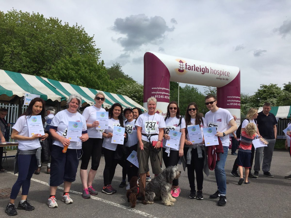 TheChelmsford's tweet photo. Well done team, completing the #farleighhospice #walkforlife2016 So far raised £380 and counting! #Chelmsford #essex https://t.co/qNa4kxE4PC