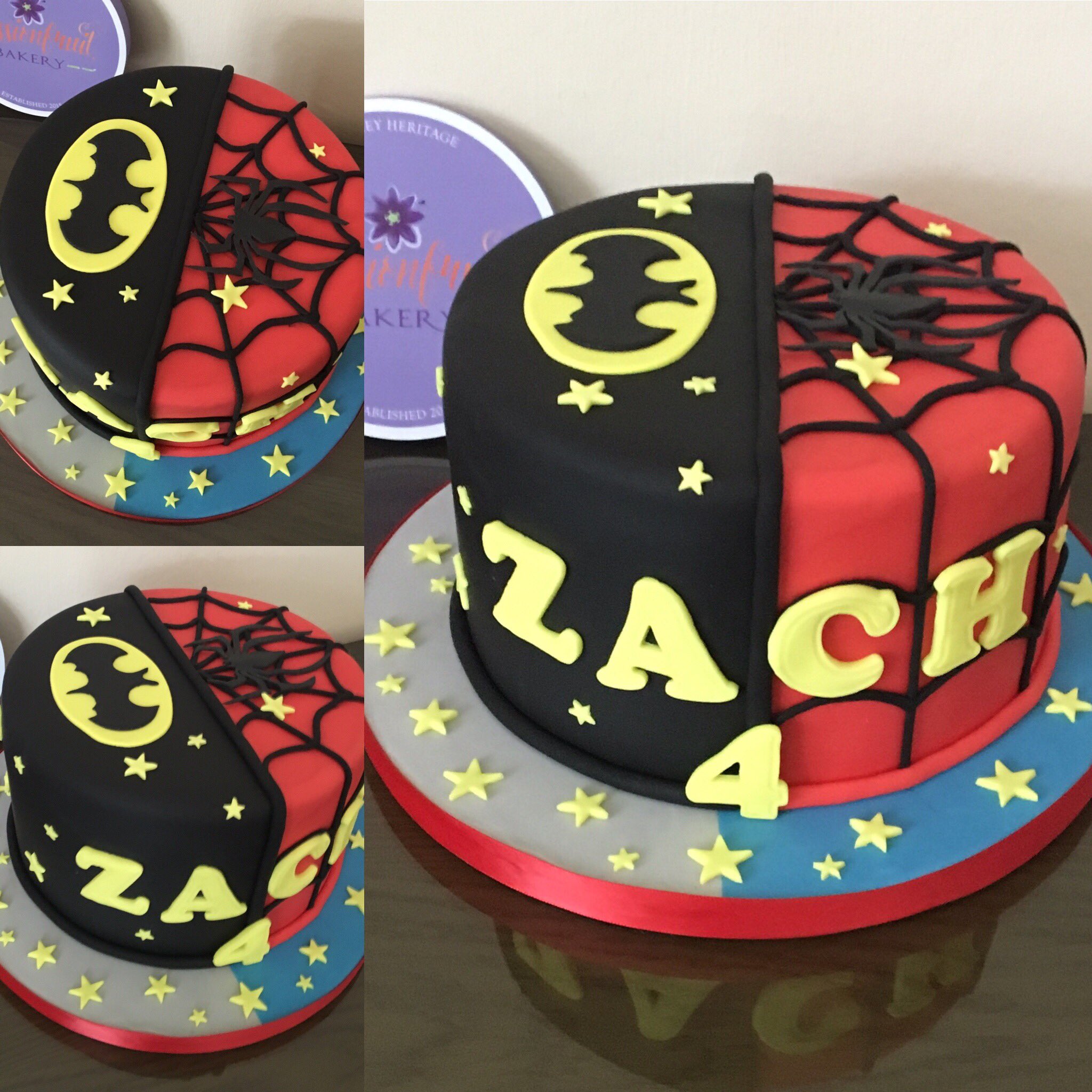 Batman vs Spiderman - Decorated Cake by Donna Tokazowski- - CakesDecor