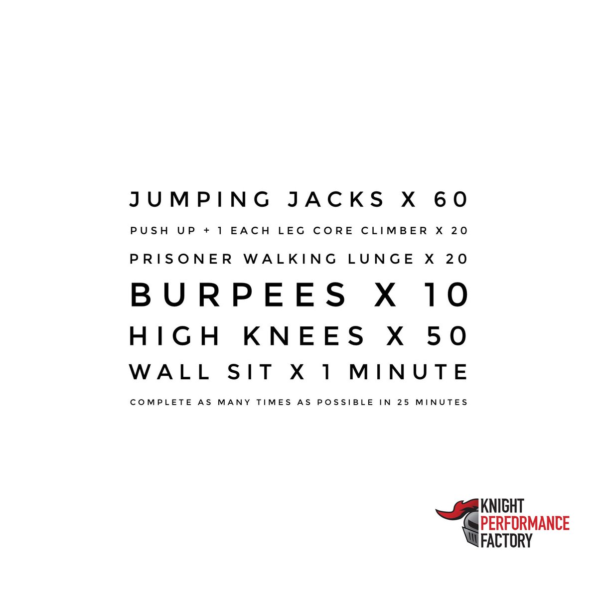 KP_Factory's tweet photo. Short on time, no equipment? Try this workout!
#factorytough #factorystrong #fitness #training #workouts https://t.co/enhnpmrALR