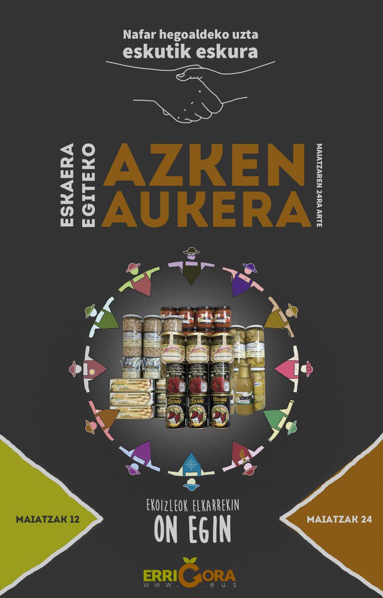 Kontserba loteak eskatzeko AZKEN EGUNA maiatzak 24.
#BIHAR
#ESANhariKOÑATARIsemeariAUZOKOARI
errigora.eus/kontserbak-esk…