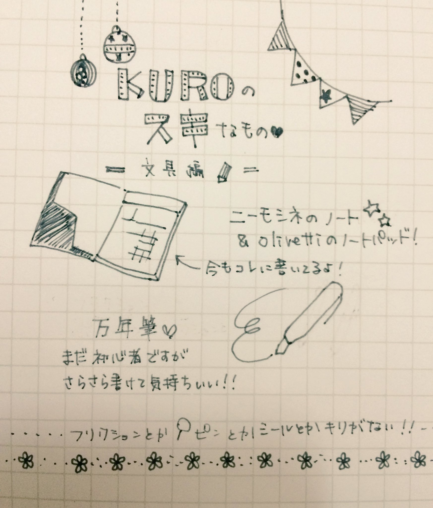 しづか 𝟡𝟞𝕃𝕒𝕓 Minne再開しました 今日の手書きポップは文房具について 手書きポップ 自己紹介 T Co Hraofgmszk Twitter