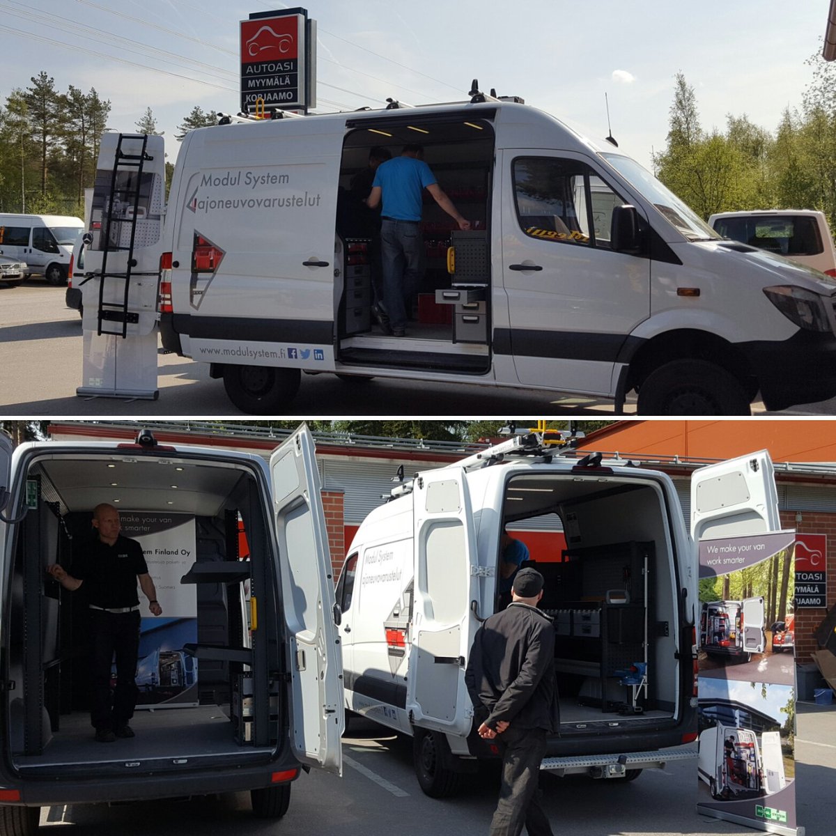 ModulSystem_FI's tweet image. Tänään olemme Pietarsaaressa Hägglundin esittelypäivillä.  Tervetuloa! #modulsystem #demovans