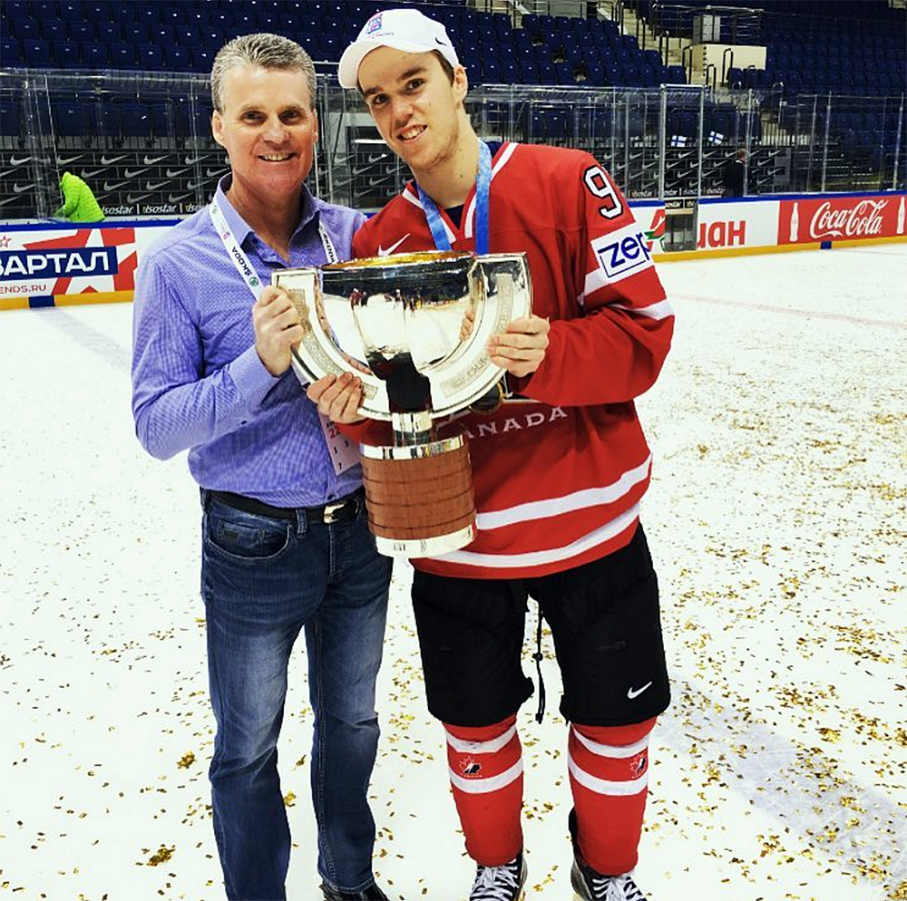 "World Champs with the pops! 🇨🇦🇨🇦" #IIHFWorlds
