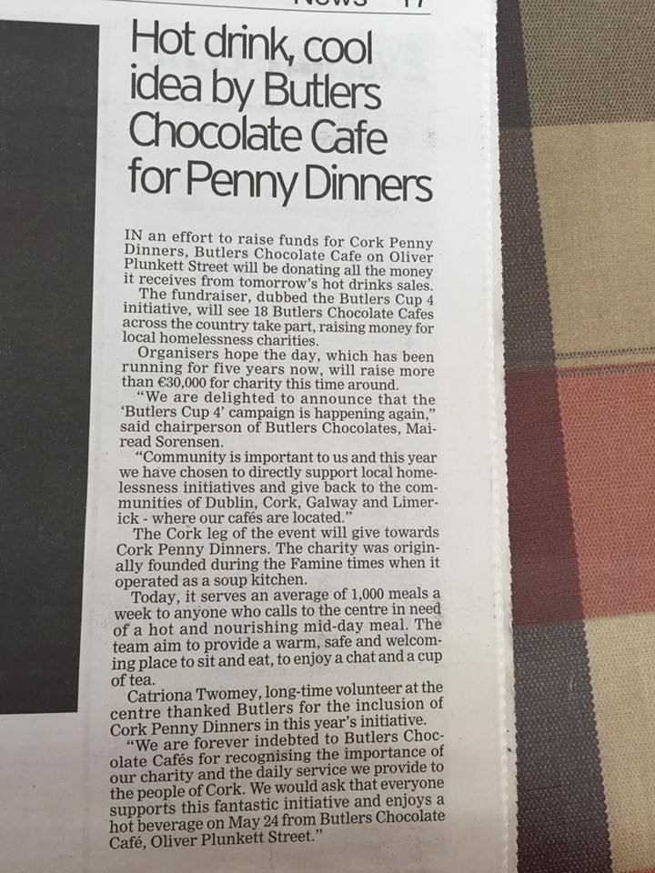 volpdinners's tweet photo. If you're in #cork tomorrow pop along to Butler's cafe - all funds from hot drinks are going to homeless charities https://t.co/MgZJcaIwpQ