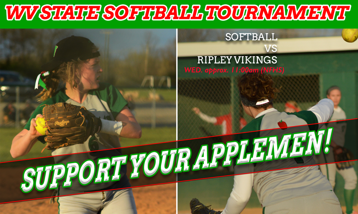 ApplemenRN's tweet photo. Watch MHS Softball in the @wvssac softball tournament! Starts Wed. vs Ripley #GoGreen #BeatVikings @NFHSNetwork https://t.co/klJhydHTp6