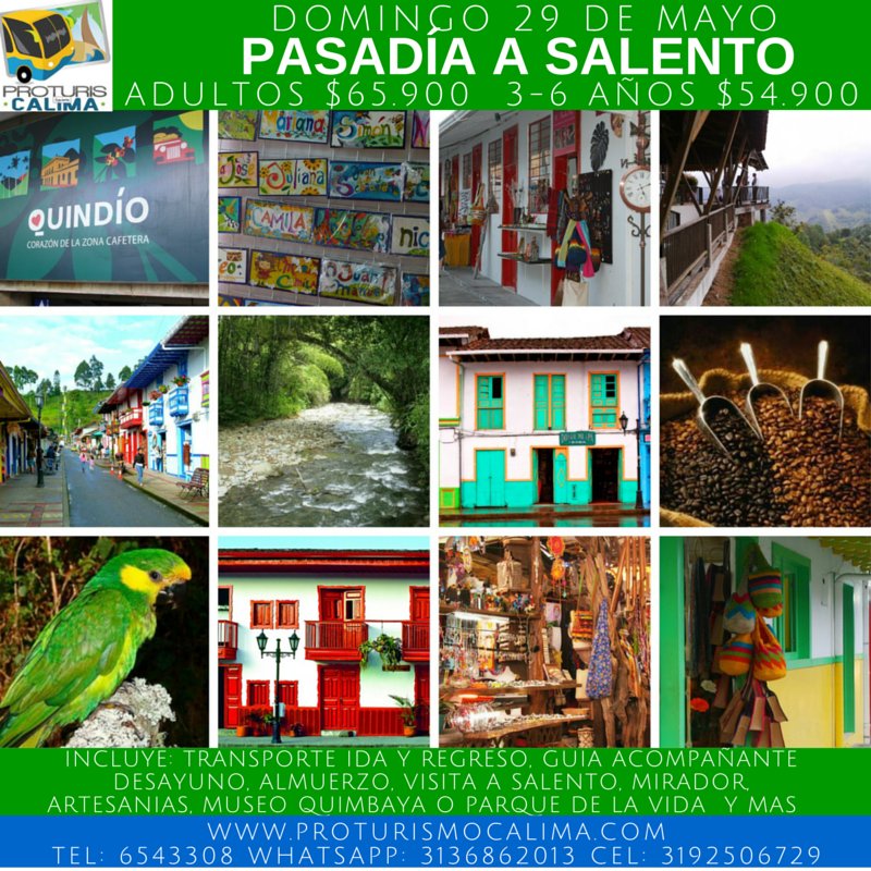 proturiscalima's tweet image. PASEO A SALENTO este Domingo 29 Mayo. Solo $65.900.  Reservas: 6543308, WHATSAPP 313 6862013 facebook.com/events/1710473…