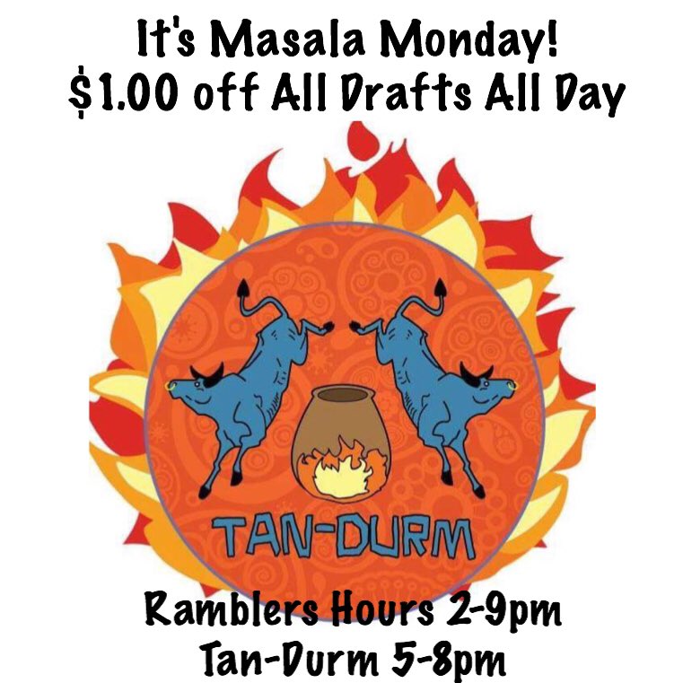 ramblersnc's tweet photo. Come sip and eat! @eatTANDURM will be here from 5-8pm tonight. We open at 2 till 9pm today. https://t.co/J31pq3vdaN