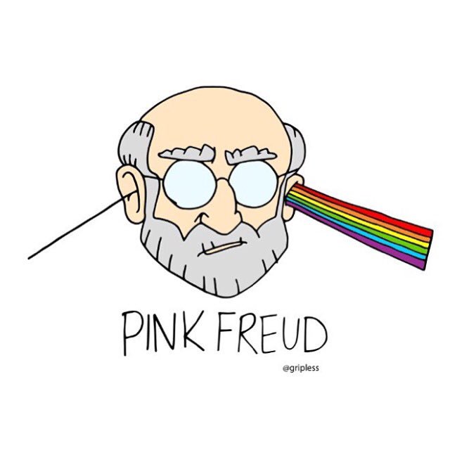 katedangery's tweet photo. 🌭🌈 #mondaypunday #pinkfloyd #freud #gripless https://t.co/MmzETOilvF