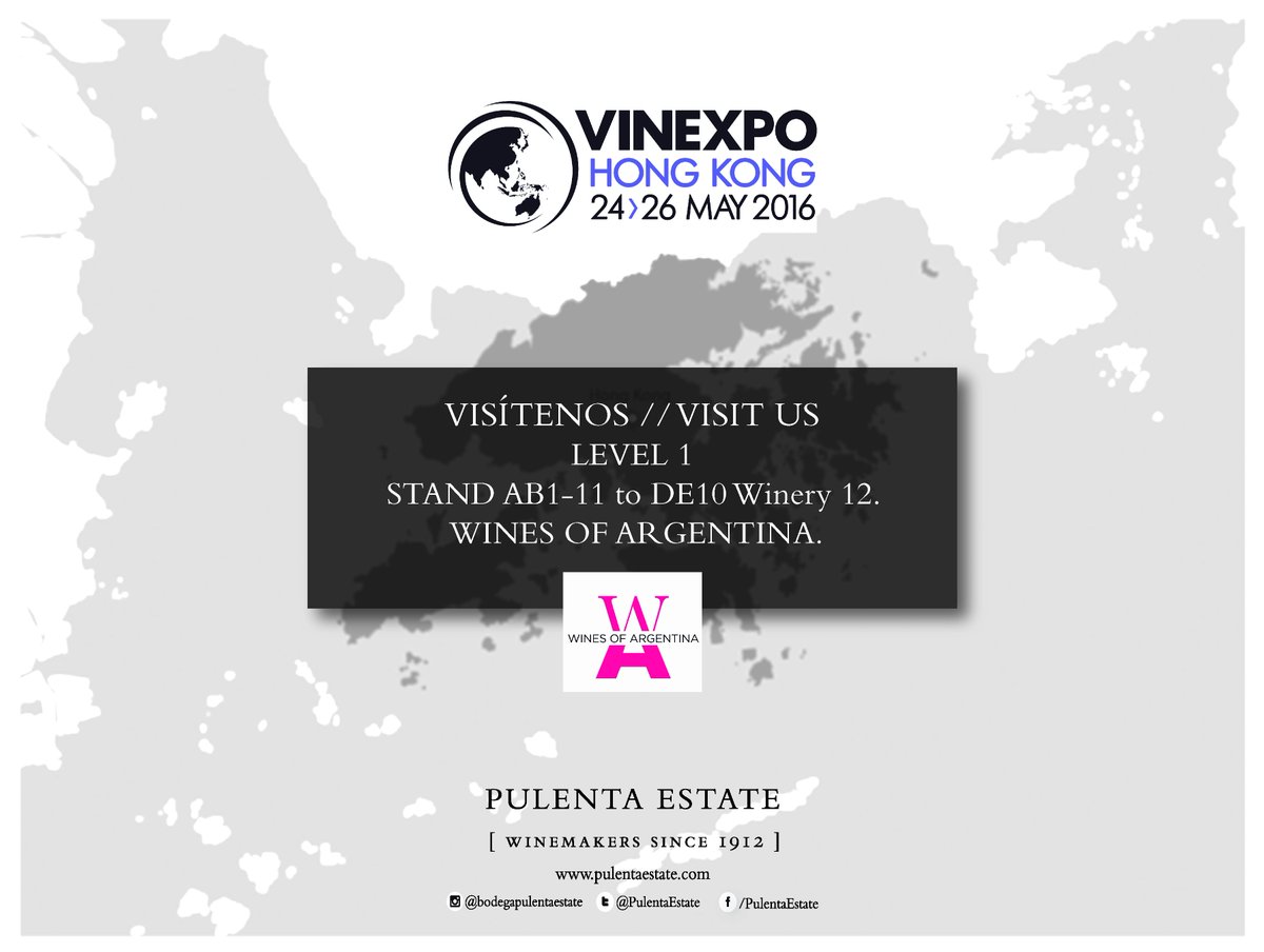 PulentaEstate's tweet photo. Estamos yendo a @VINEXPO Visítenos! // We are going to #Vineexpo2016 Visit Us! https://t.co/mgNkKSlCy9