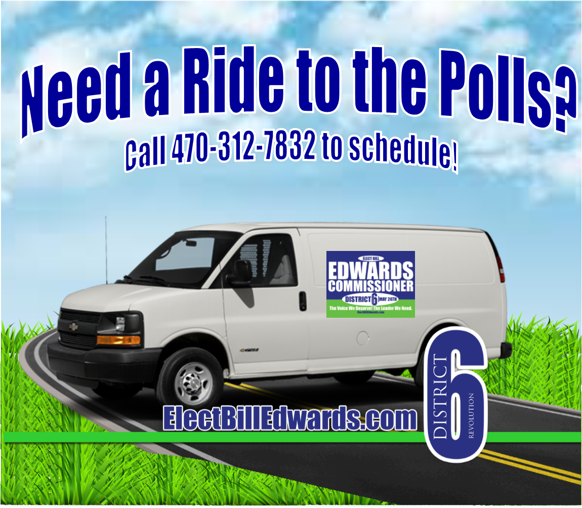 Do you need a ride to the polls tomorrow? Contact us at 470-312-7832 to schedule a ride!