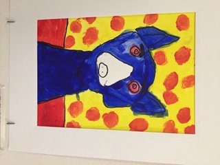WaresFerry's tweet photo. Examples of art work created by Gr 3 &amp; 4 students for the Artist-n-Residence Program through the MMFA https://t.co/uWEYg84qVS