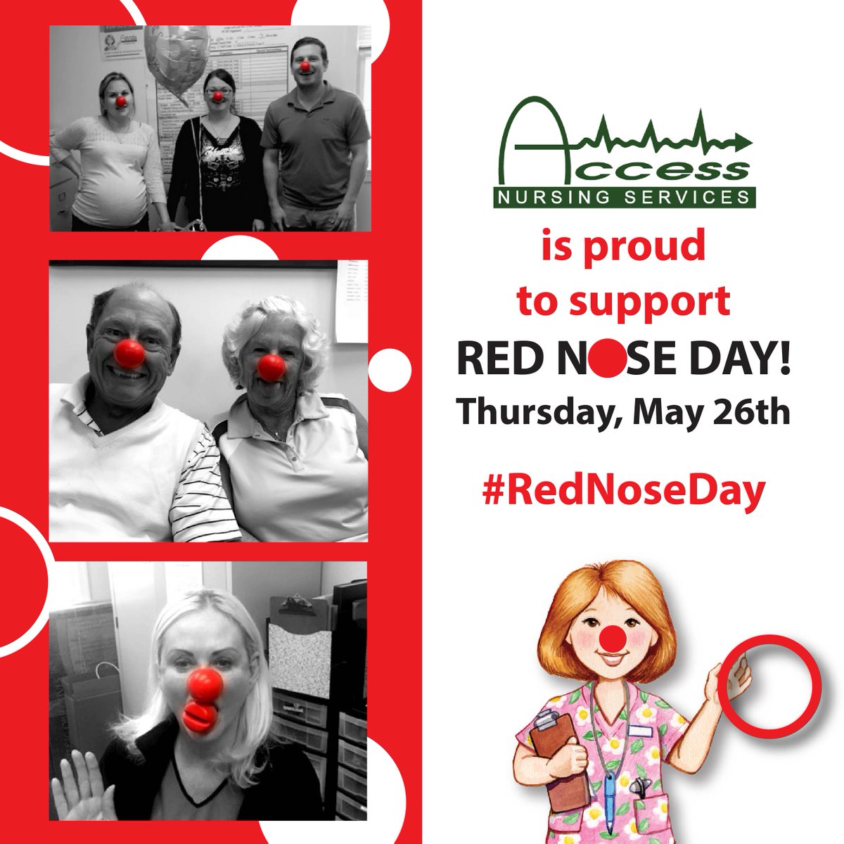 accessnursingny's tweet photo. Our Maryland office incorporated #RedNoseDay in their surprise Baby Shower for Heather Bareham! Congrats Heather! https://t.co/ePLOlvgfjJ