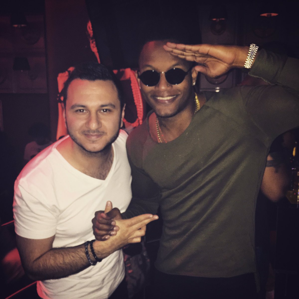 DJFlavaOne's tweet photo. Good times with my brother LEFTSIDE ! Hot Like Fire coming very SOON !! #flavaone #slick #leftside @Leftsidedrevil https://t.co/Af8t9JXeHe