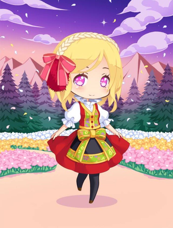 試しにプリパラの緑風ふわりを再現してみました。 編み込みの三つ編み