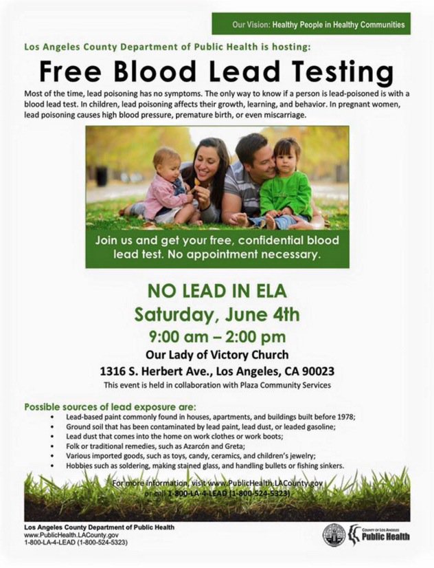 ER_Chamber's tweet image. Free Blood Lead Testing June 4th. #leadtest #NorthEast LA