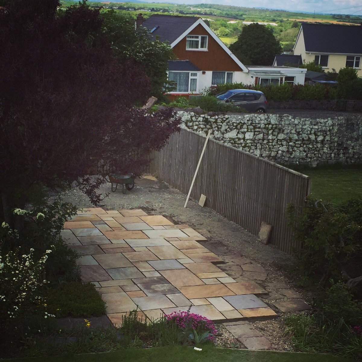 Patio coming on nicely for the summer #Saturdaycricket #pembrokedockbarmyarmy #summer2016