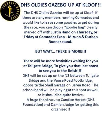 #DHSOldies #Comrades2016 #ComradesMarathon #DurbanHighSchool #DHSFoundation