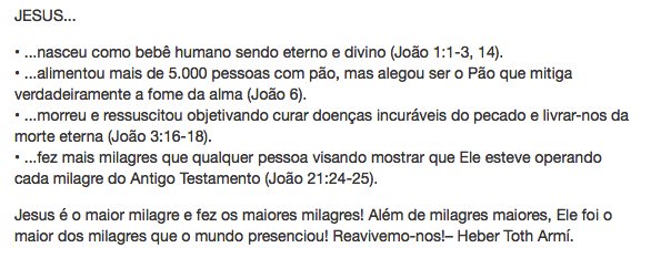 AlejandroLopes's tweet image. Ao Jesus realizar inúmeros milagres durante sua vida, mostrou q fora Ele quem realizara tds os milagres do AT. #2Rs4