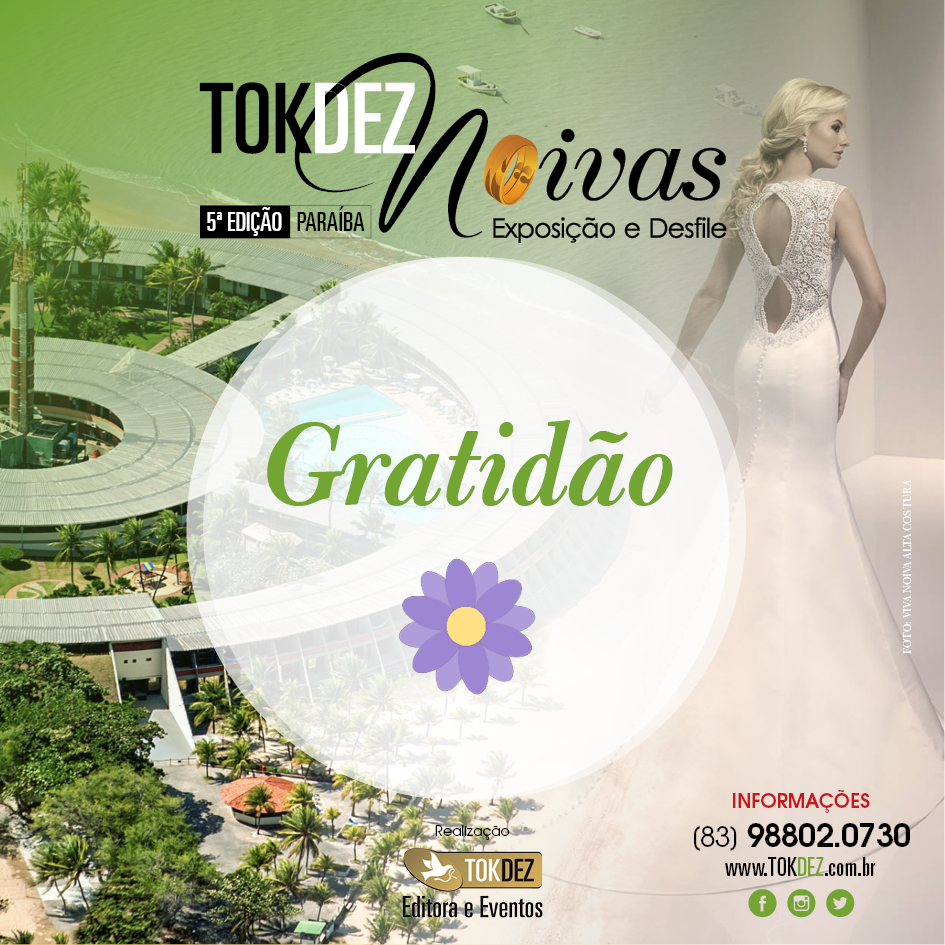 tokdez's tweet photo. A todos os expositores e visitantes da 5ª TOK DEZ NOIVAS da Paraíba, o nosso MUITO OBRIGADO! 
Sucesso e felicidades https://t.co/a4Rp0DdBqv