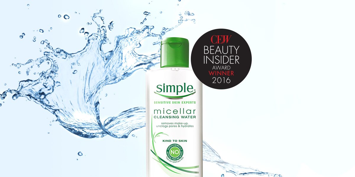 SimpleSkinUS's tweet photo. Our #Micellar Water is THE #CEWAward winner for BEST cleanser/scrub! 👏👏 #TestTheWater https://t.co/Tud8tvUD5M https://t.co/XfhQ80Oc5c