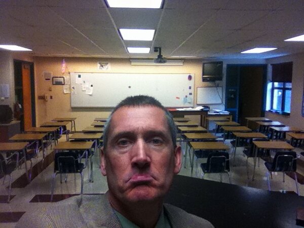 DHS_Panthers's tweet photo. It is way too quiet around here this morning w/o the #DHSClassof2016! Even @Mr_Hamblin84 is sad.... :( https://t.co/Rmu2aVUIU0