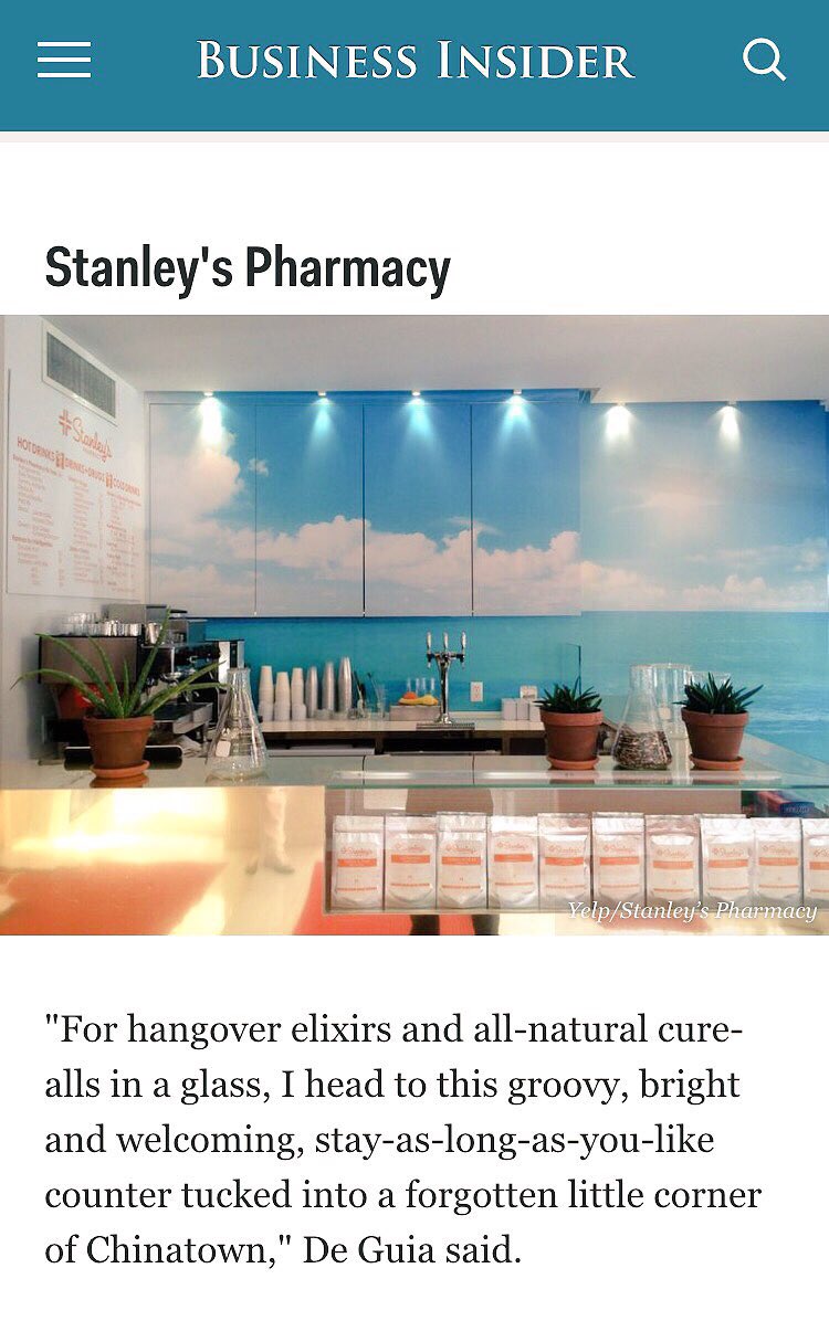 Stanley's Pharmacy is one of my insider tips! Check out my curated list 🔛 <a href="/BusinessInsider/">Business Insider</a>: businessinsider.com/underground-di…
