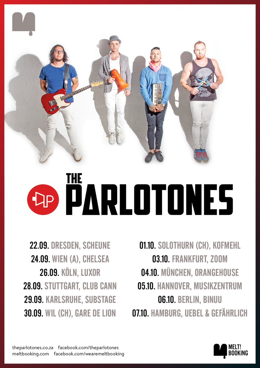 Looking forward to be back in #Germany, #Switzerland and #Austria #touringbands