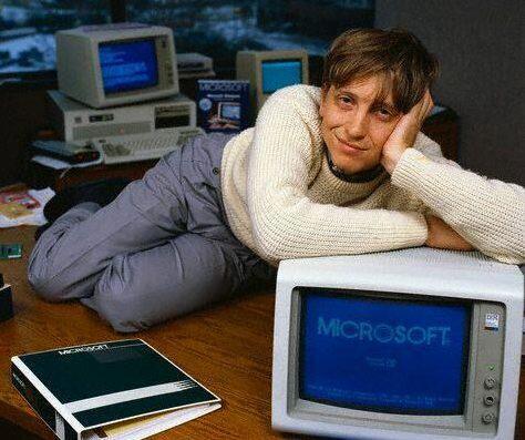 Bill Gates in a 'sexy' pose, 1983