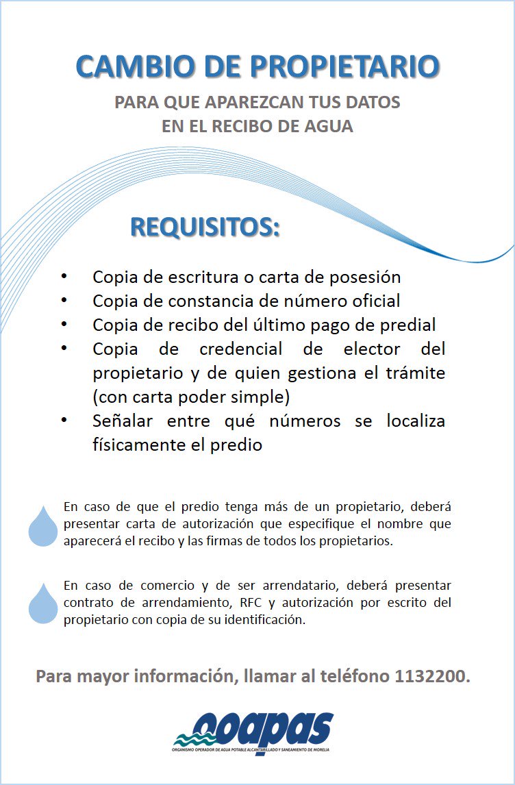 Ooapas Morelia در توییتر "¿Lo sabías? Con el trámite de