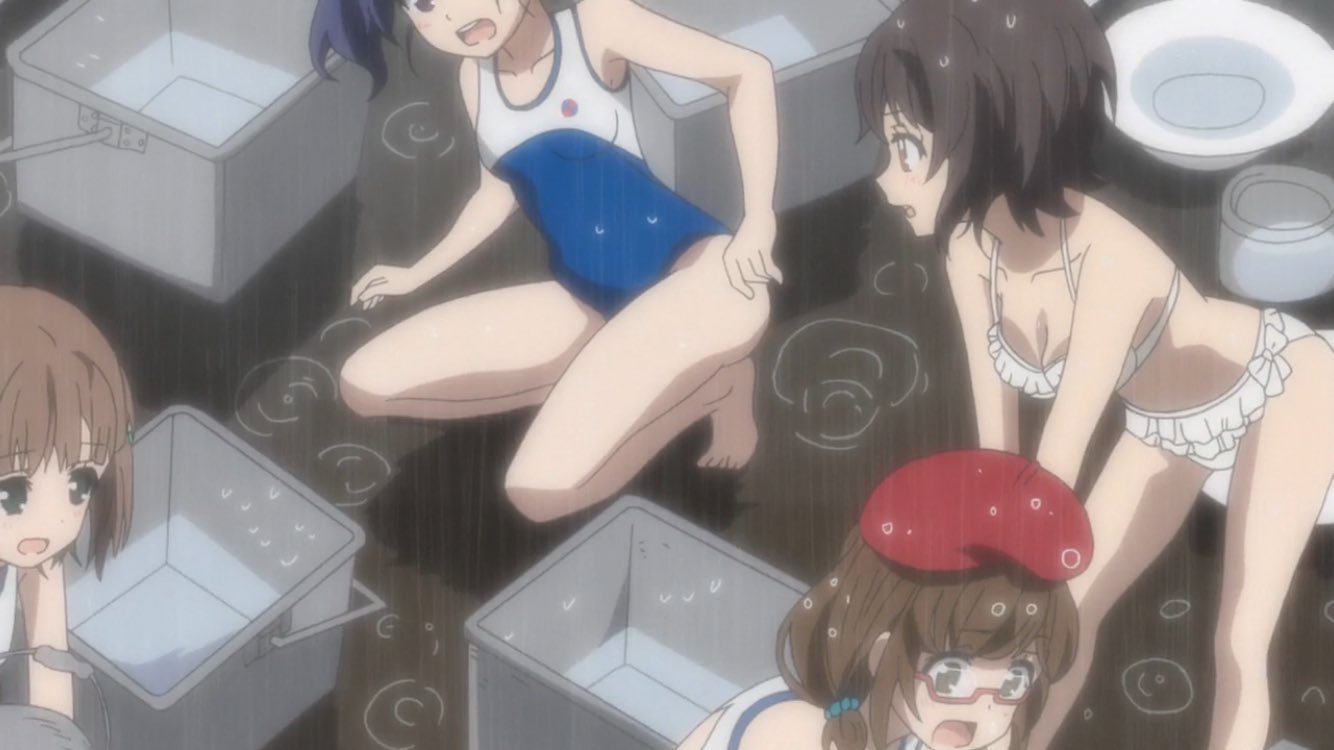 伊藤つくし はいふり 7話 伊良子美甘の水着姿を初披露 白いビキニにフリルが付いた水着 3話に伊良子美甘のパジャマ姿も一瞬ひろうしているが フリルが付いた水色のワンピース どうもミカンちゃんは私服ではフリフリが好きな模様 T Co