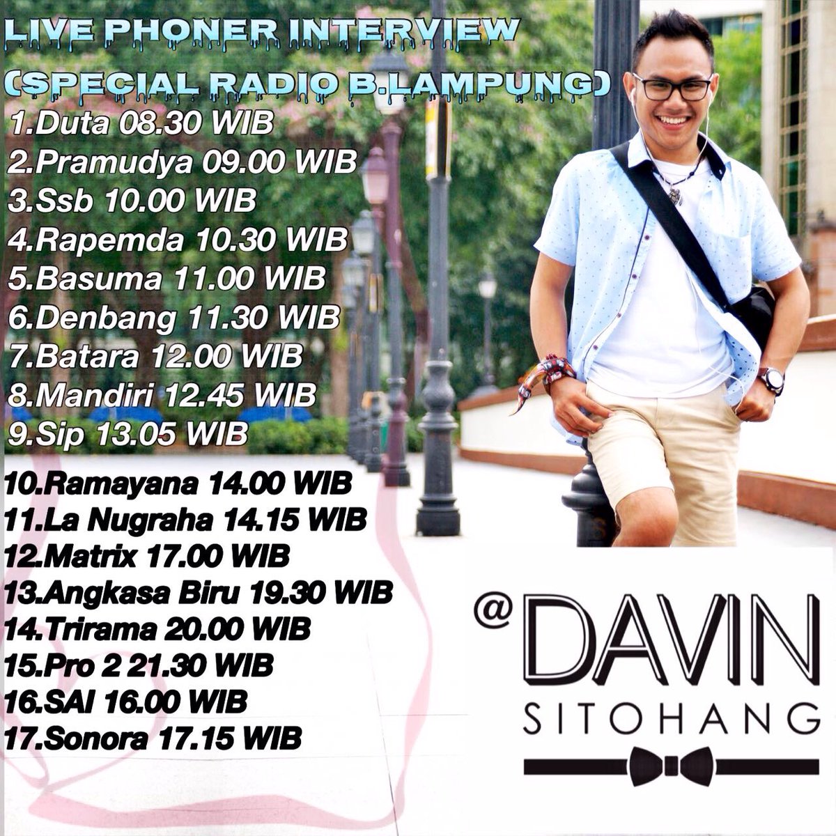davinsitohang's tweet image. Yeah Davin mau ucapain trimakasih bnyak buat Smua Radio Lampung utk Phoner hari ini.Sukses trus slam musik indonesia