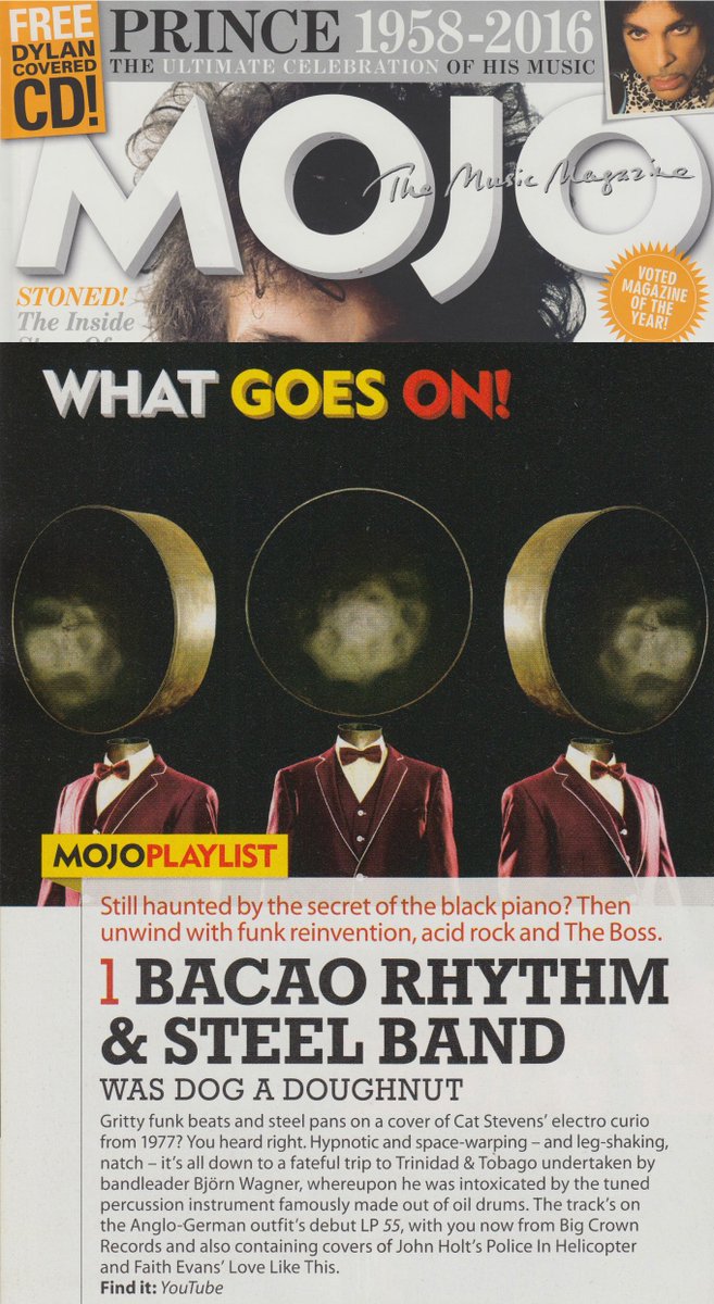 bigcrownrecords's tweet photo. More good news.
@BacaoRSB's cover of "Was Dog A Doughnut", number 1 in @MOJOmagazine's playlist. https://t.co/KdheqmgXsr