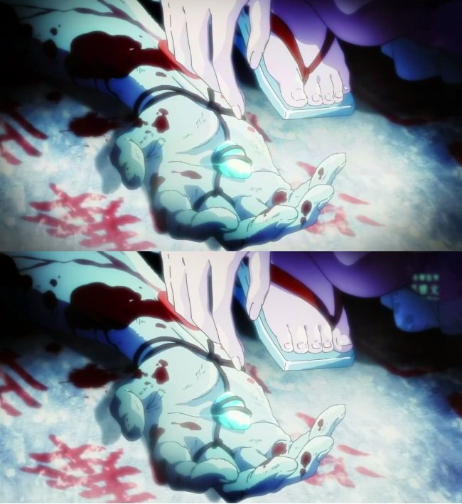 甲鉄城のカバネリ情報 A Twitteren 小ネタ お分かりいただけただろうか １枚目 Op 上 第２話 下 第５話 ２枚目 第７話場面写真 左 差し替え前 差し替え後 Kabaneri