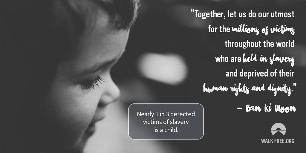 #ModernSlavery takes many forms, but is especially heartbreaking when the target is a child. walkfr.ee/1NGIFbH