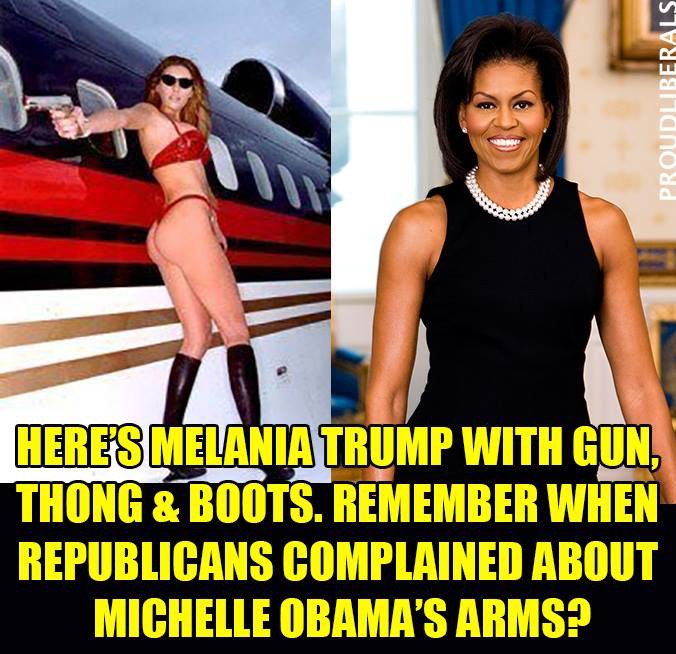 Image result for michelle bare arms melania bare ass