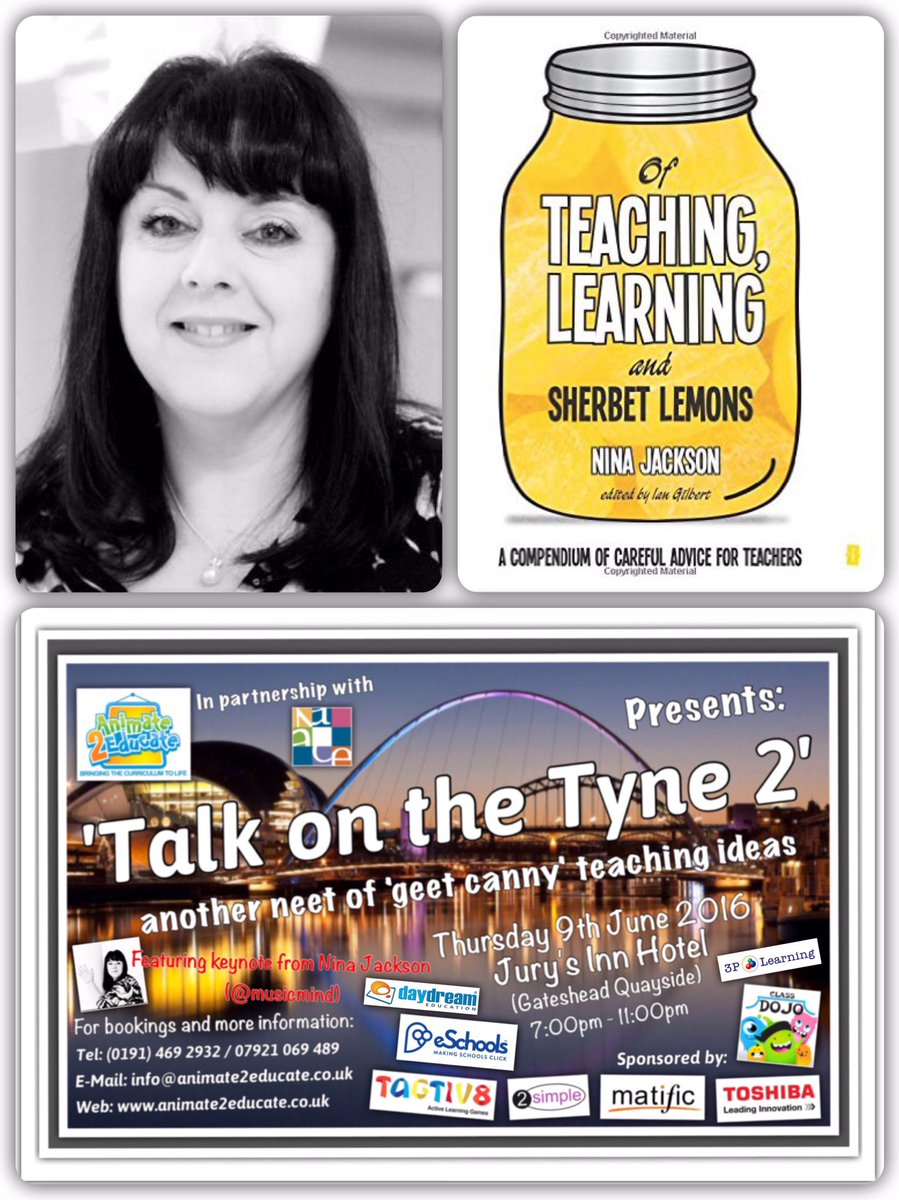 Animate2Educate's tweet photo. Delighted that Nina Jackson @musicmind will be keynote for this year's #TalkontheTyne https://t.co/xzjj8VYWUl https://t.co/26DvPY417J